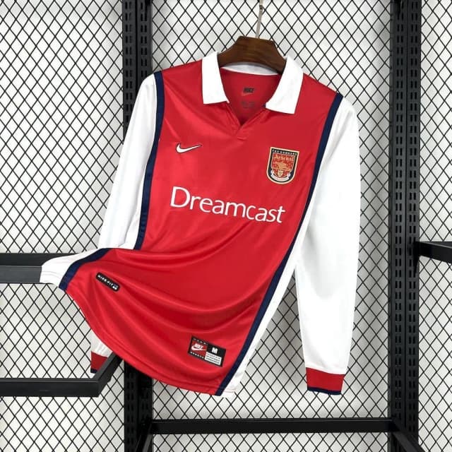 Arsenal 1999/00 Home Long Sleeves Retro Jersey