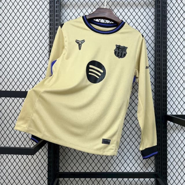 Mens Barcelona 2025/26 Away Long Sleeve Jersey