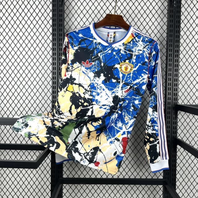 Mens Manchester United x Stone Roses 2025/26 Long Sleeve Jersey