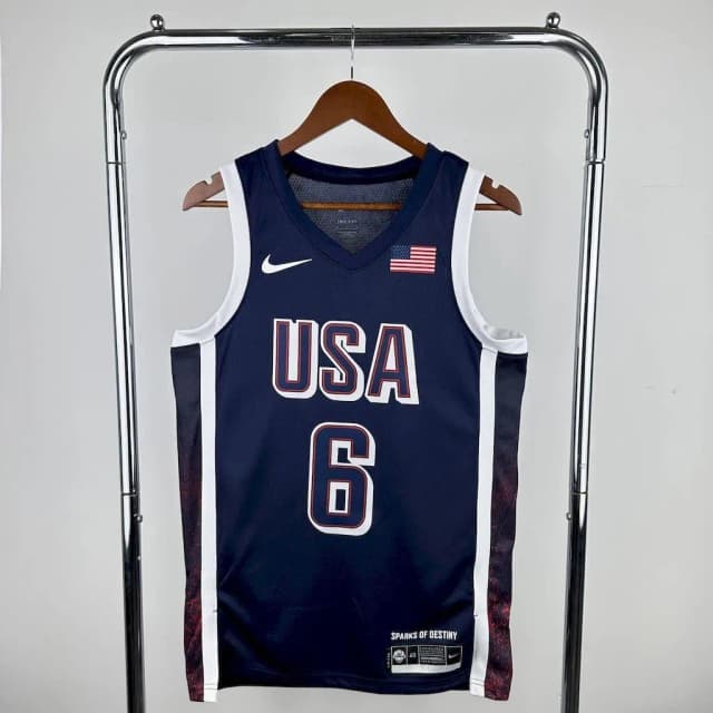 Olimpic USA 2024 JAMES#6 Away Jersey