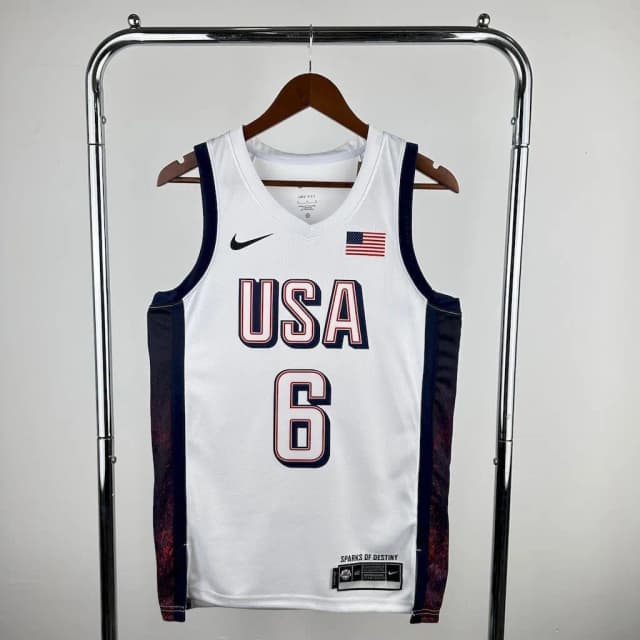Olimpic USA 2024 JAMES#6 Home Jersey