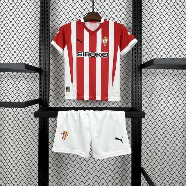 Sporting de Gijon 2024/25 Home Kids Kit